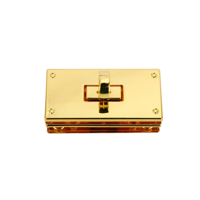 Hình dạng hình chữ nhật Khóa túi xách Phần cứng Phụ kiện khóa túi bằng vàng
